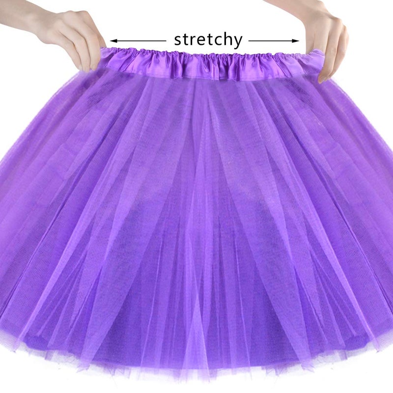 Miayon 1980s Fancy Outfits Dress Costume Accessories for Girl Halloween Purple - Image 3